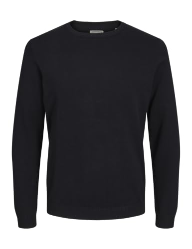 (-30%) JACK & JONES Herren Rundhals Pullover 100% Baumwolle Schwarz L