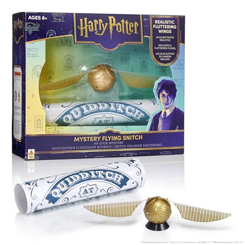 Wizarding World: Mystery Flying Golden Snitch - Illusion Movement & Trick Toy, Hand Thread Suspension, Harry Potter Collectible Quidditch Ball Replica