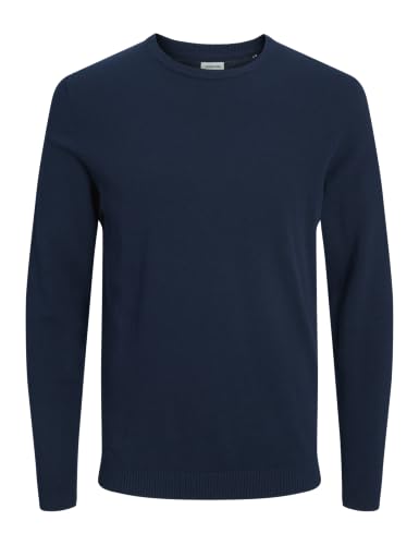 (-40%) JACK & JONES Herren Jjebasic Knit Crew Neck Noos Pullover, Navy Blazer 1, L EU