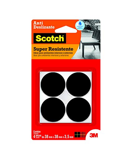 SCOTCH ​3M Protetor Antideslizante Super-resistente Extragrande Preto 4 Un.