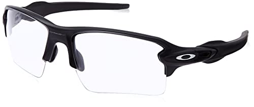 Oakley Men's OO9188 Flak 2.0 XL Rectangular Sunglasses, Matte Black/Clear, 59 mm