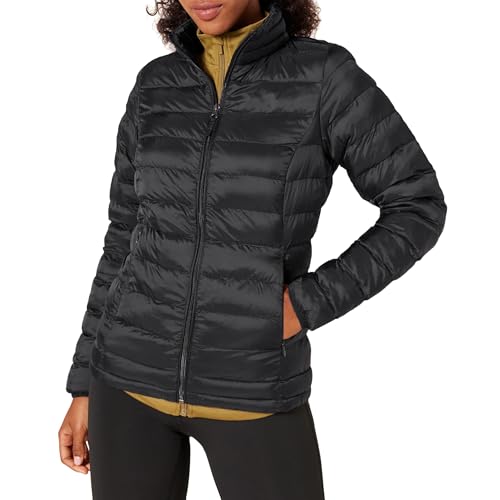 Amazon Essentials Women's Lightweight Long-Sleeve Water-Resistant Packable Puffer Jacket (Available in Plus Size), Black, X-Large