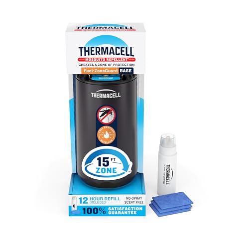 Thermacell Patio Shield Mosquito Repeller; Highly Effective Mosquito Repellent for Patio; No Candles or Flames, DEET-Free, Scent-Free, Bug Spray Alternative; Includes 12-Hour Refill