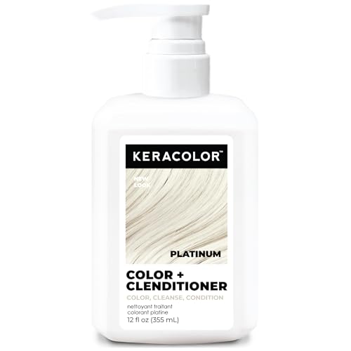 Keracolor Clenditioner PLATIUM Hair Dye - Semi Permanent Hair Color Depositing Conditioner, Cruelty-free, 12 Fl. Oz.