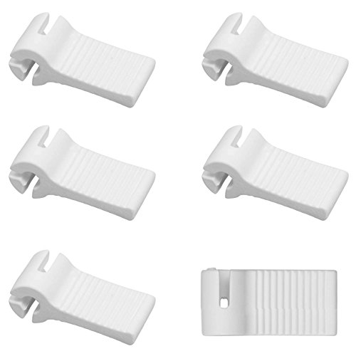 (-17%) Windhager Klemmhaken, Laufhakenstopper zur Fixierung von Sonnensegel, Sonnensegel Stopper, Sonnensegelfixierung, 6 Stück, weiß, 10704
