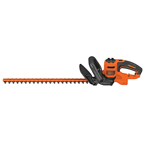 BLACK+DECKER 22" Electric Hedge Trimmer, Lightweight 4.0 Amp Corded Dual Action Shrub Trimmer, Full Wraparound Hand