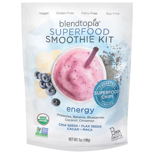 Blendtopia Energy Superfood Smoothie Kit, 7 Ounce