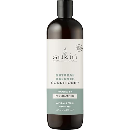 Sukin Natural Balance Conditioner 500ml - adds shine to the hair while leaving it hydrated & balanced - with a blend of Baobab and Sesame Oils; cruelty free & vegan friendly.