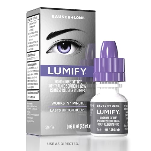 LUMIFY Eye Drops for Red Eyes, Redness Reliever, Brightens & Whitens Eyes, Refresh & Enhance, Works in 1 Minute & Lasts Up to 8 Hours, Eye Whitening Drops, 0.08 Fl Oz (2.5 mL)