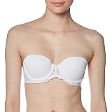 Self Expressions Strapless Bra, Full-Coverage Extreme Lift Underwire Bra, Convertible Push-Up T-Shirt Bra, White (SE1102)