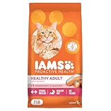 IAMS Proactive Health Dry Cat Food, Healthy Cat Food Dry Recipe for Adults, Salmon, 7 lb. Bag