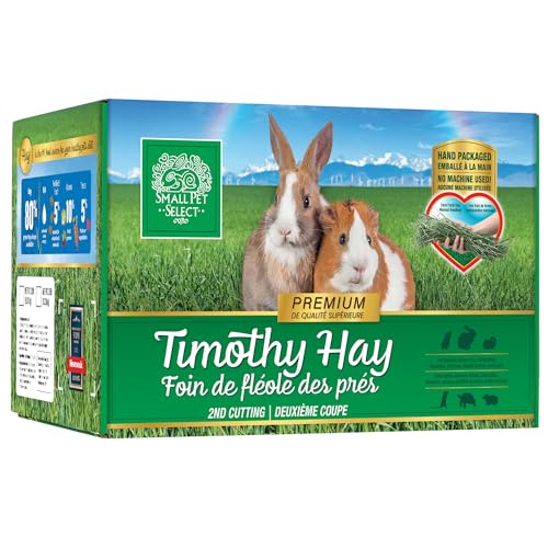 Small Pet Select 2nd Cutting Perfect Blend Timothy Hay Pet Food for Rabbits, Guinea Pigs, Chinchillas and Other Small Animals, Premium Natural Hay Grown in The US, 12 LB