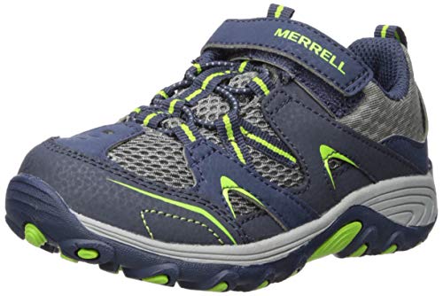 Merrell Trail Chaser Hiking Sneaker, Navy/Green, 10 Wide US Unisex Little_Kid