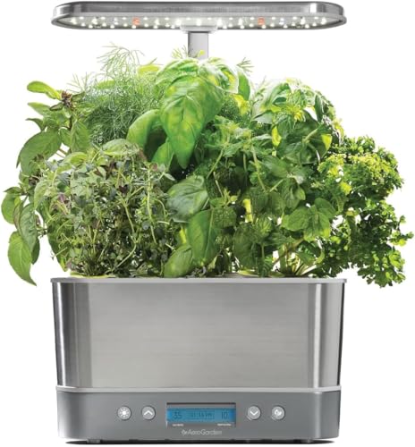 AeroGarden Harvest Elite Stainless 6-Pod Hydroponic Garden WiFi