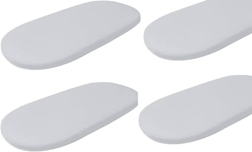 Dudu N Girlie Moses Basket Sheets 74x30cm – Grey, 2 Pack, 100% Jersey Cotton Fitted Bedding for Carrycots & Prams