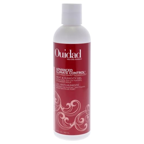 Ouidad Advanced Climate Control Heat & Humidity Stronger Hold Gel Travel Size - 8.5 fl oz, Anti-Frizz Nano Technology, Styling Gel, Prevents Flyaways & Frizz, Crunch-free Hold, For All Curl Types