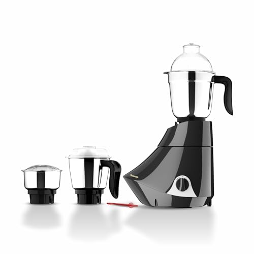 Butterfly Smart 750W Mixer Grinder with 3 Jars | Multipurpose Jars - 3 Stainless Steel | Heavy Duty Motor | 2 Years Manufacturer Warranty | Grey