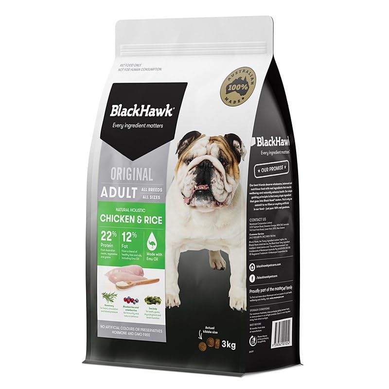 Black Hawk - Dry Dog Adult and Senior Food, Chicken and Rice, 3kg
