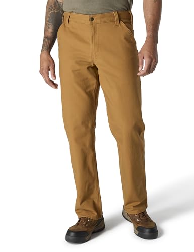 Carhartt Men's Relaxed Straight Rugged Flex Duck Dungaree, Carhartt Brown, W34 x L30