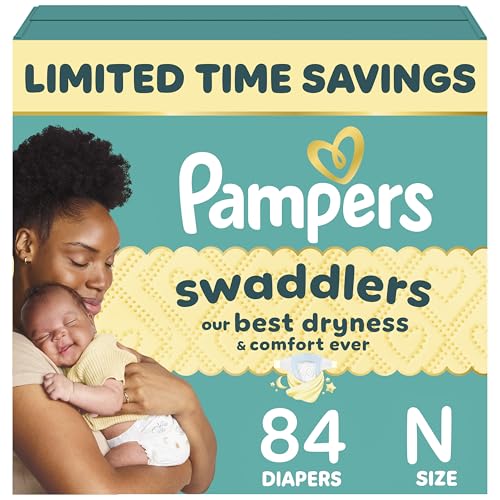 Pampers Swaddlers Diapers Size 0 Up to 10 lb Skin Safe 84 Count