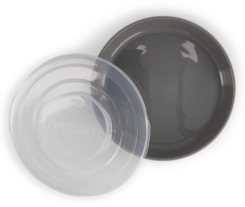 Twistshake | Baby Plate with Airtight Lid | BPA-Free | Food Training Plate | 6 Month+ | Newborn Essentials | Grey