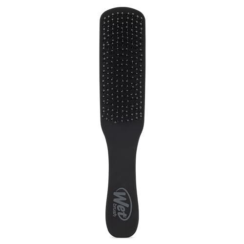 Wet Brush Detangling Hair Brush for Men, Black, Stimulates Scalp & Beard for Fuller Stronger Hair, Intelliflex Detangler Help Bristles Promote Growth & Protect from Breakage, Pain-Free