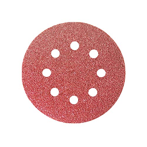 MTX Disco de Lixa Velcro, Grão 180, 125mm, Kit com 5 Unidades, Para Lixadeira Orbital - Acabamento Ultra Suave em Madeira, Metal e Plástico