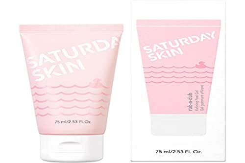 Saturday Skin Rub-A-Dub Refining Peel Gel Facial Cleansing Gels, Facial Polishes Washes with Natural Fruit Enzymes, Gentle Exfoliator Scrub for All Skin Types, Korean Skin Care (2.53 Fl. Oz. (75ml))