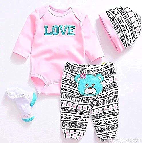 Reborn Dolls Baby Clothes Pink Outfits for 20"- 22" Reborn Doll Girl Baby Clothing Baby Sets