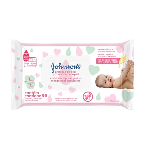 Lenços Umedecidos JOHNSON'S® Baby Proteção da Pele, 96 unidades