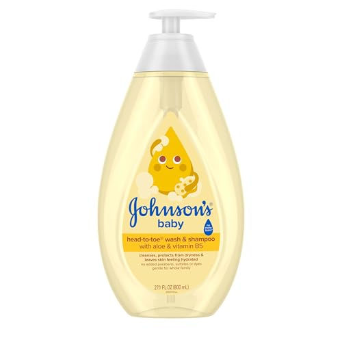 Title: Johnson's Head-To-Toe Gentle Baby Body Wash & Shampoo, Tear-Free, Sulfate-Free & Hypoallergenic Bath Wash & Shampoo for Baby's Sensitive Skin & Hair, Washes Away 99.9% Of Germs 27.1 fl. oz