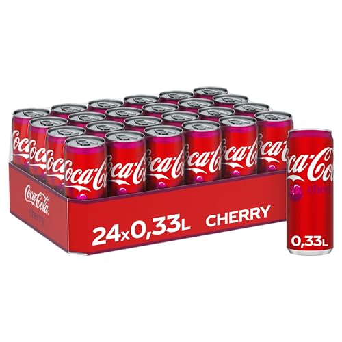 🔥 STARKER PREIS (-24%) Coca-Cola Cherry, koffeinhaltiger Softdrink, Einweg Dose, 24 x 330 ml