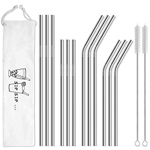 Hiware 12-Pack Reusable Stainless Steel Metal Straws Durable & Rugged Our cooking expert's go-to