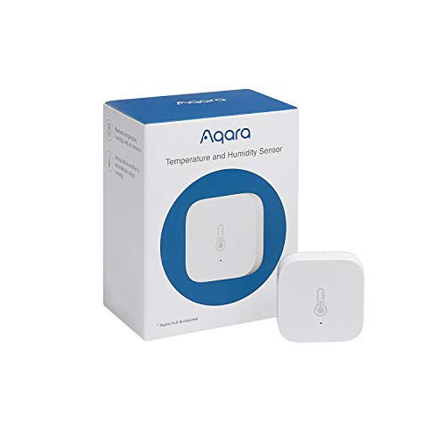 Aqara Zigbee Temperature and Humidity Sensor, Wireless Thermometer Hygrometer for Home Automation, Remote Monitoring, Requires Aqara Hub (not 3rd-Party), Compatible with Apple HomeKit, Alexa, IFTTT