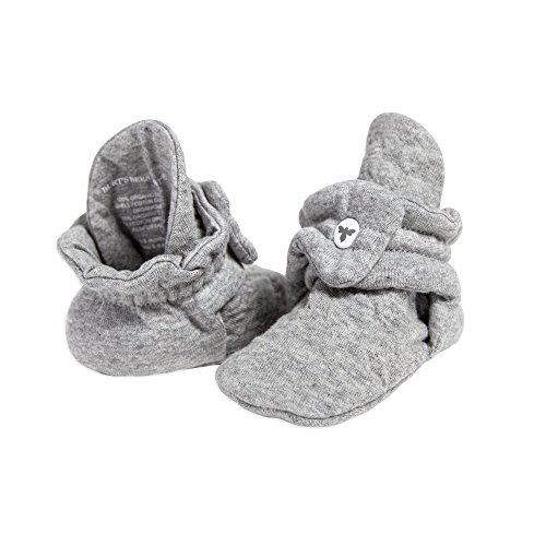 Burt's Bees Baby Girls Booties Organic Cotton Newborn Essentials Shoes, Gender Neutral Color for Ages 0 to 9 Months Old