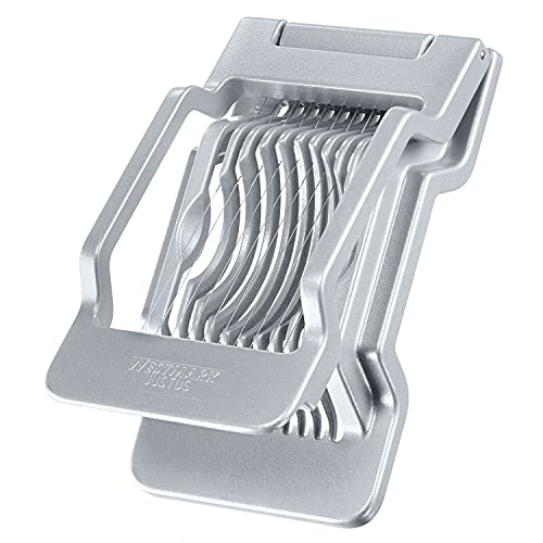 (-21%) Westmark Eierteiler für runde und ovale Scheiben, einzeln gespannte Schneiddrähte aus Edelstahl, Aluminium/Rostfreier Edelstahl, Justus, Grau, 10402260