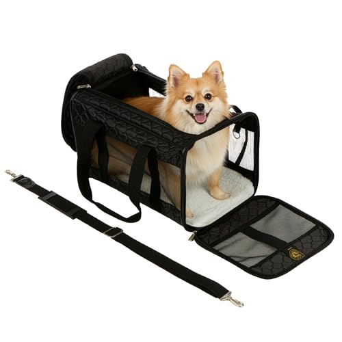 Sherpa Original Deluxe Travel Pet Carrier Medium Black Lattice Airline Approved