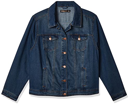 dollhouse Women's Size Plus Jacket, Dark Denim Wash, 3X