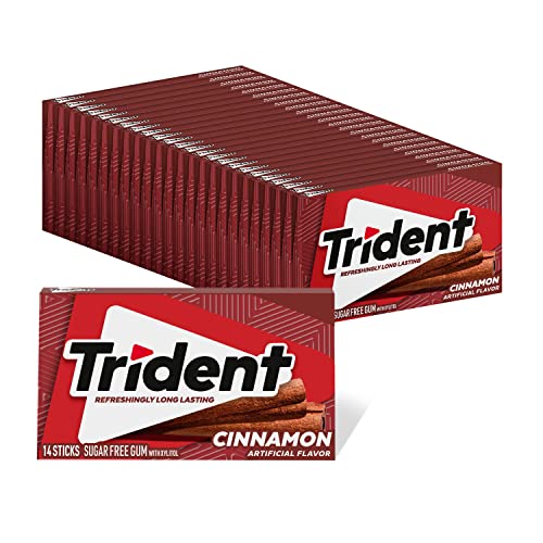 Trident Cinnamon Sugar-Free Chewing Gum, 24 Packs of 14 Pieces (336 Total Pieces)