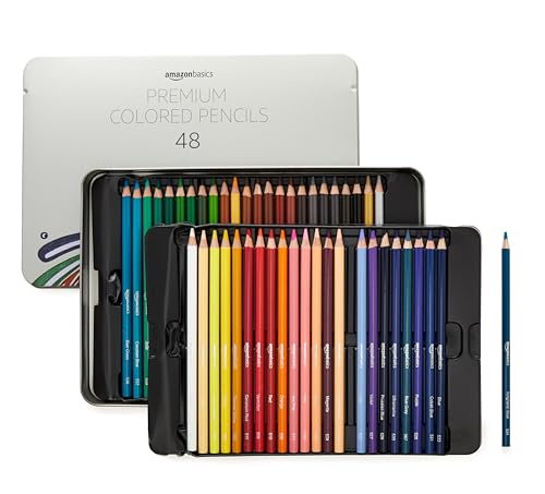 Amazon Basics Colored Pencils for Coloring and Drawing, Premium