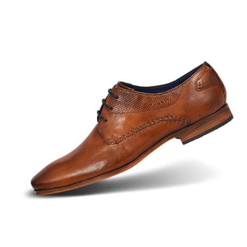 (-25%) bugatti Herren Businessschuhe, Männer Business Schnürer,Office,büro,Freizeit,Schnuerschuhe,Schnuerer,straßenschuhe,Cognac (6300),43 EU / 8.5 UK