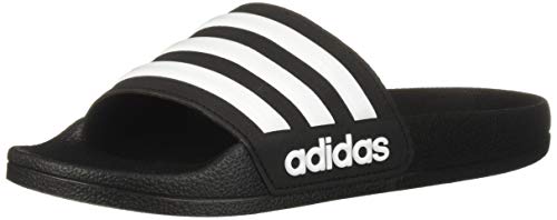 adidas Adilette Shower Slides, Core Black/White/Core Black, 3 US Unisex Little Kid