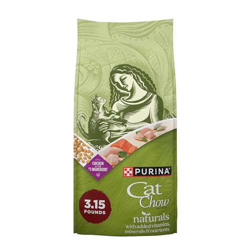 Purina Cat Chow Naturals With Added Vitamins, Minerals and Nutrients Dry Cat Food, Naturals Original - (Pack of 4) 3.15 lb. Bags