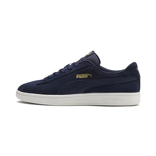 (-28%) PUMA Unisex Puma Smash V2 Sneaker, Peacoat Puma Team Gold Whisper White, 36 EU
