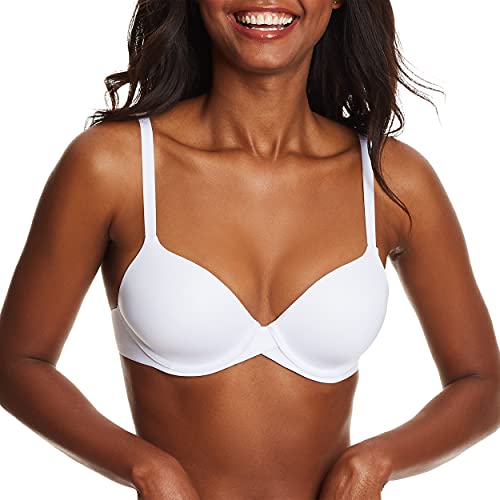 Maidenform womens One Fab Fit Modern Demi Lightly Padded Convertible Underwire T-shirt Dm7543 bras, White, 32C US
