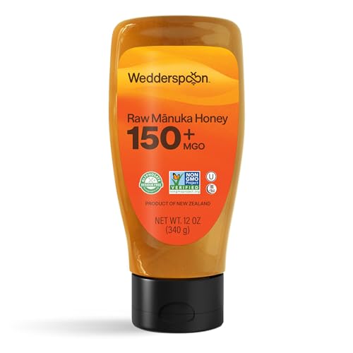 Wedderspoon Raw Manuka Honey 150 Mgo 12 Oz Squeeze Bottle