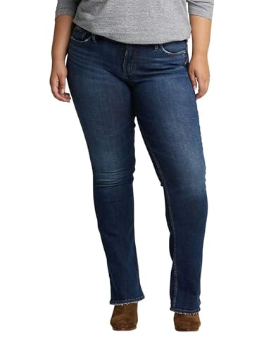 Silver Jeans Co. Plus Size Suki Mid Rise Curvy Fit Slim Bootcut Jeans