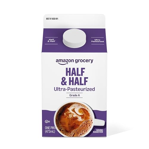 Amazon Grocery, Half & Half, Ultra Pasteurized, 16 Fl Oz (Previously Amazon Fresh, Packaging May Vary)