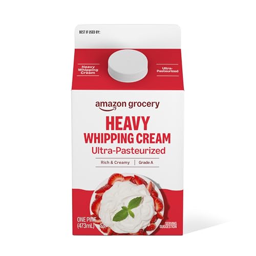 Amazon Grocery, Heavy Whipping Cream, Ultra-Pasteurized, 16 Fl Oz (Previously Amazon Fresh, Packaging May Vary)