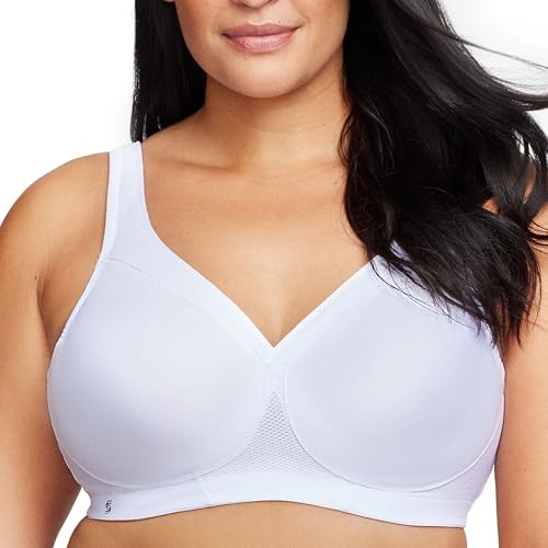 🔥 STARKER PREIS (-56%) Glamorise Damen 1006 Sports Bra, Weiß, 115G